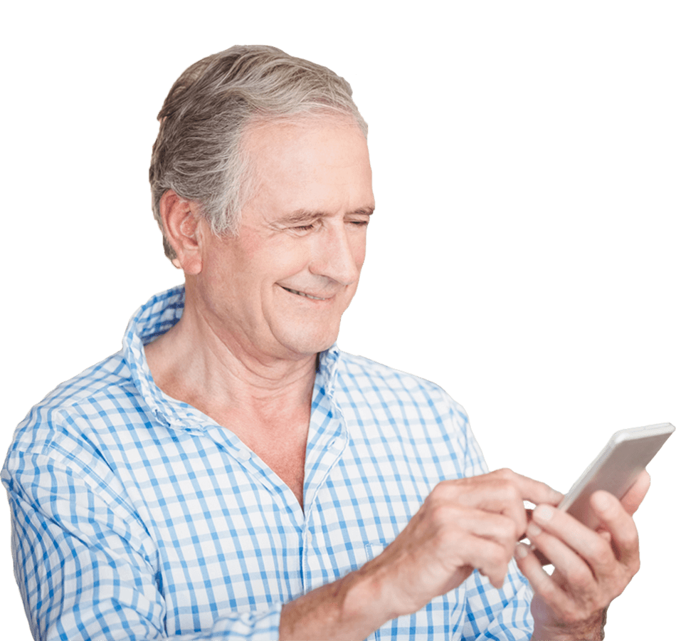 man-patient-browsing-wellframe-app man-patient-browsing-wellframe-app