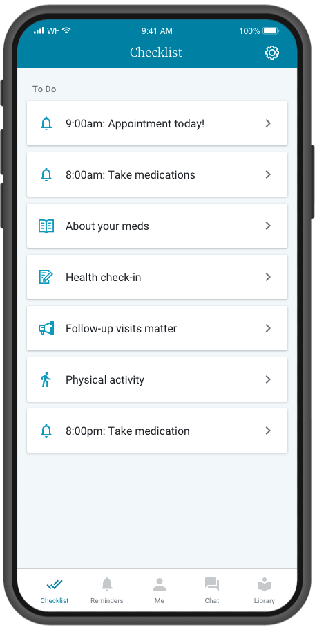 Wellframe App Checklist