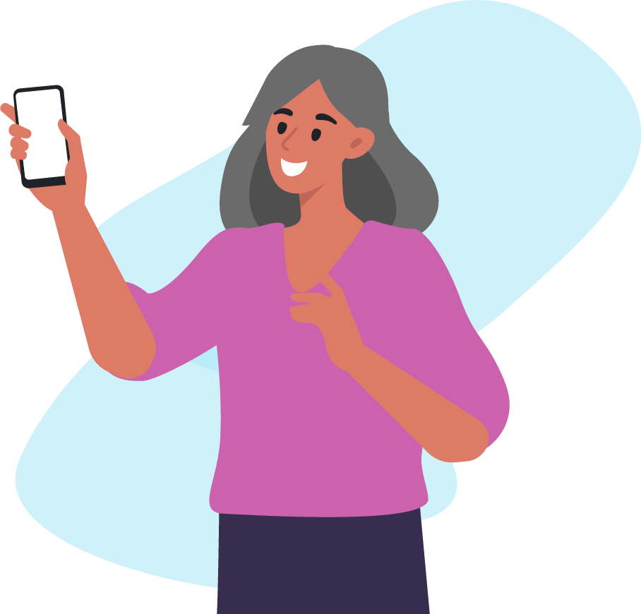 woman with phone