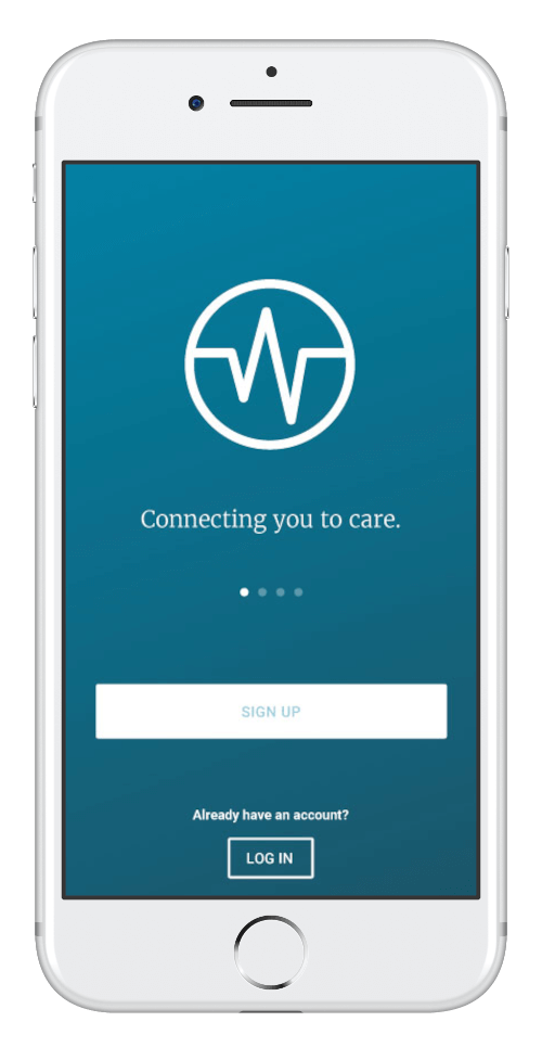 Wellframe app setup screen