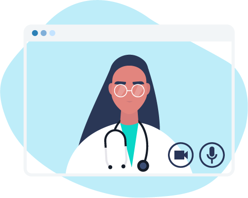 Telehealth screen illustration