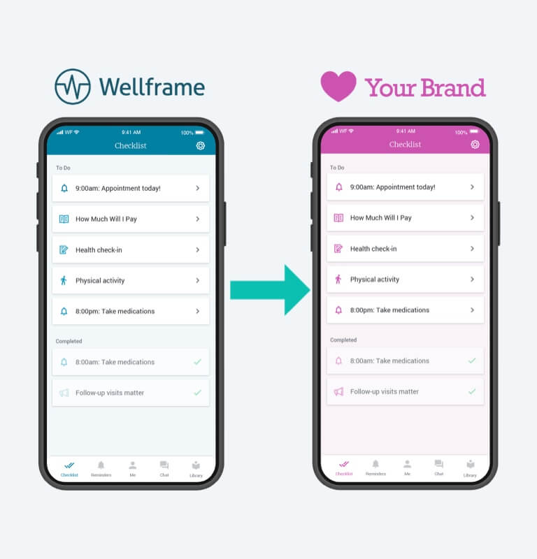 Co-Branded Wellframe App